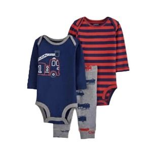 Baby Boy Firetruck 3 Piece Outfit Blue Carter's baby boys 3 months nwot